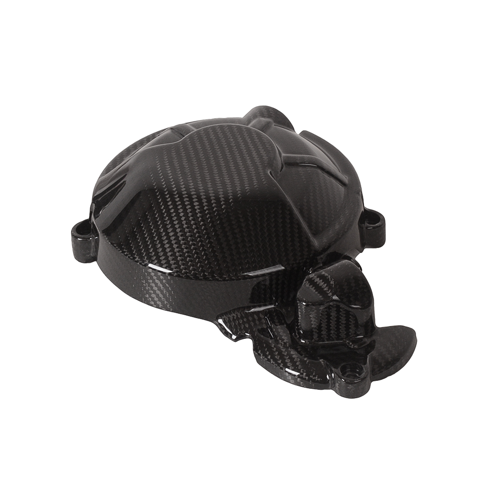 Motorcycle Carbon Fiber Aprilia RS660 Engine Clutch Cover Twill Weave Glossy Black